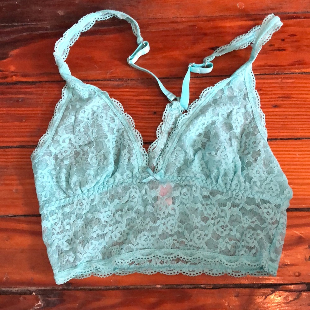 Blue longline bralette